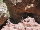 PICTURES/Tonto Natural Bridge/t_Sharon, Arleen & Don on Rocks.JPG